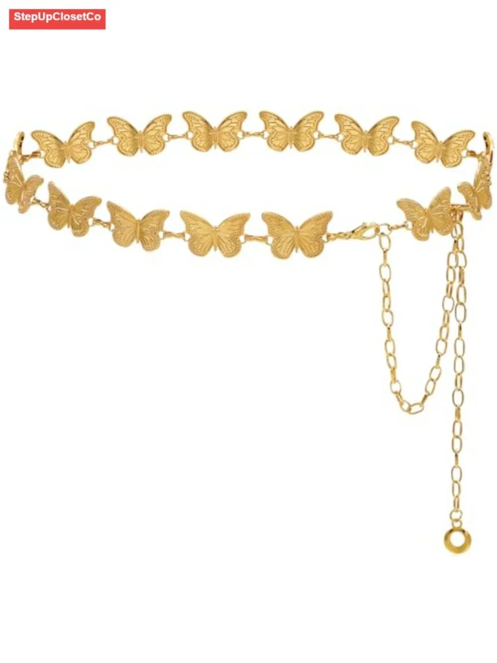 Adjustable Waist Chain Belt for Women - Alloy Metal Belly Link, Dress & Jeans